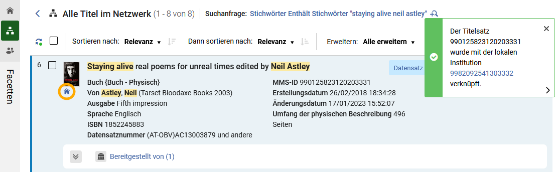 Titelsatzvernküpft.png Mit IZ verknüpfter Titeldatensatz