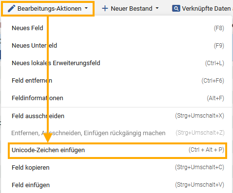 UnicodeZeicheneinfügen.png Bearbeitungs-Aktionen Unicode-Zeichen einfügen